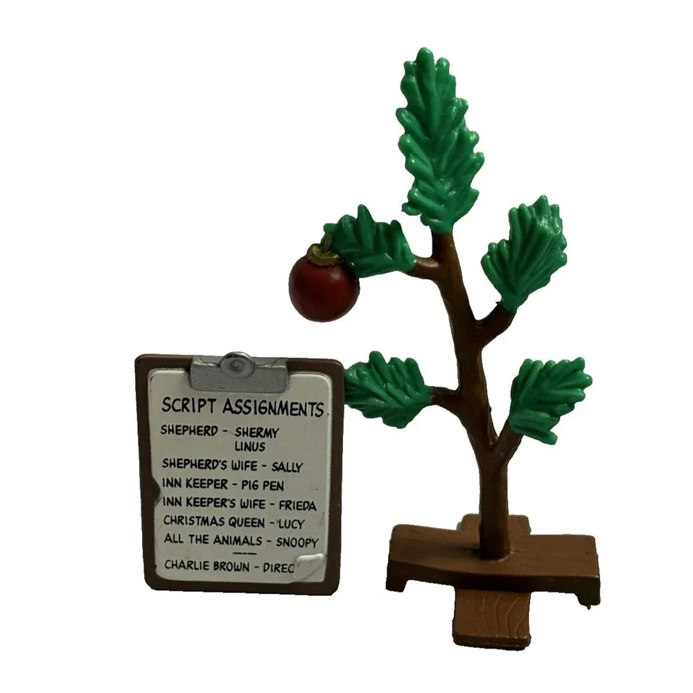 Peanuts Charlie Brown Christmas Tree Figure and Play Clipboard UFS Vintage 2004